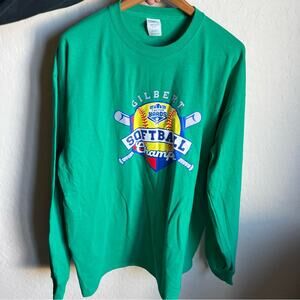 Winner winner softball champions green long sleeve e tee shirt mens unisex XXL
